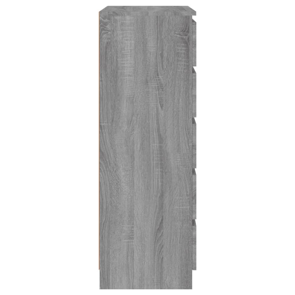 vidaXL Komoda, szary dąb sonoma, 60x36x103 cm, materiał drewnopochodny