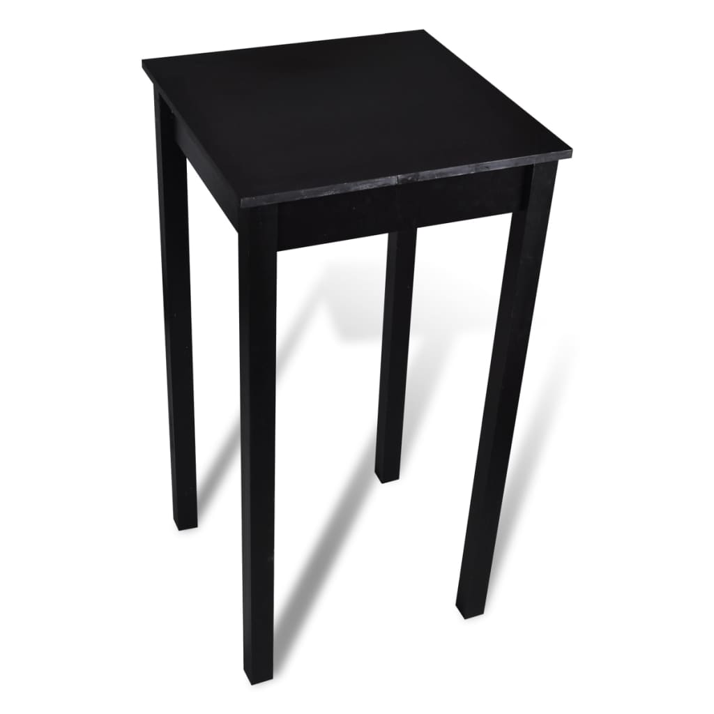 Stolik barowy z 2 krzesłami w kolorze czarnym