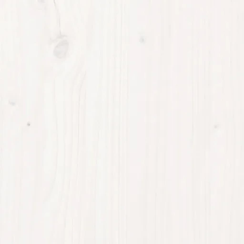 vidaXL Komoda, biała, 100x40x75 cm, lite drewno sosnowe