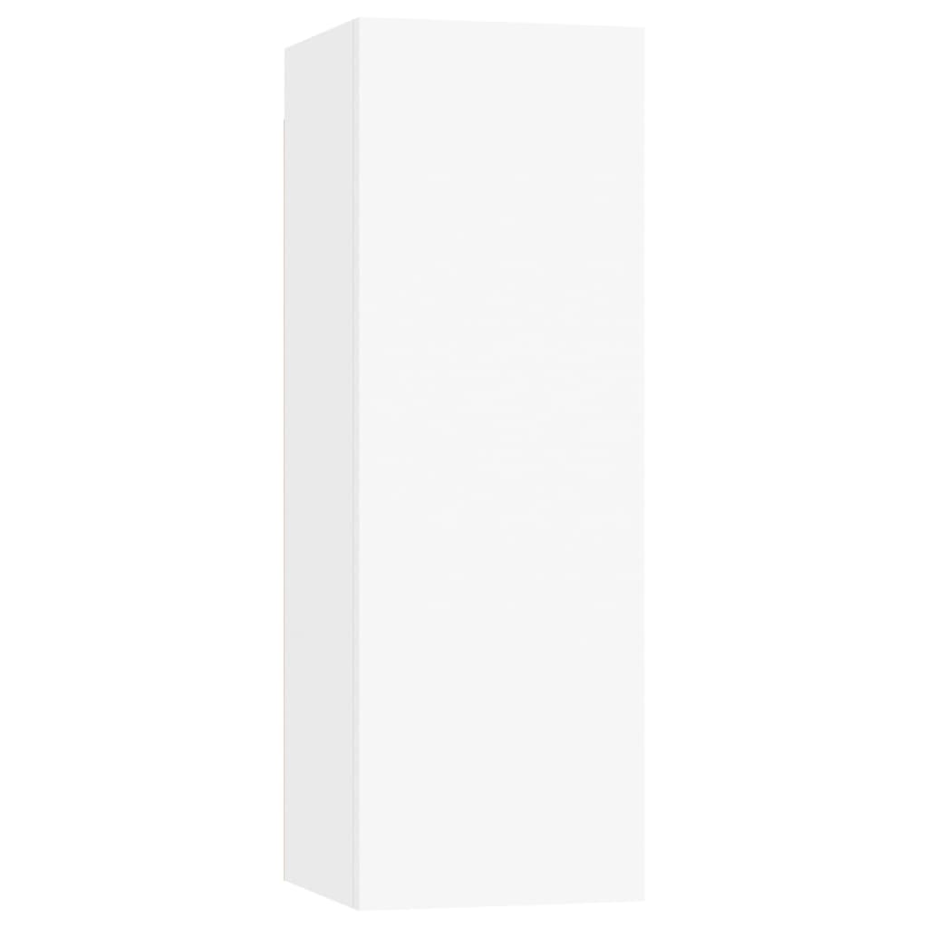 vidaXL Szafki telewizyjne, 2 szt., białe, 30,5x30x90 cm, płyta wiórowa