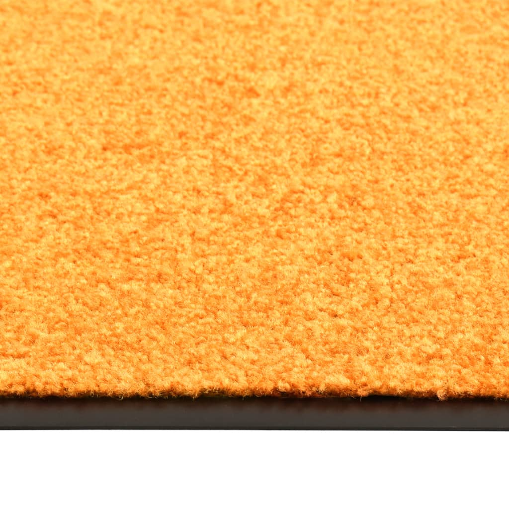 vidaXL Wycieraczka z możliwością prania, pomarańczowa, 120 x 180 cm