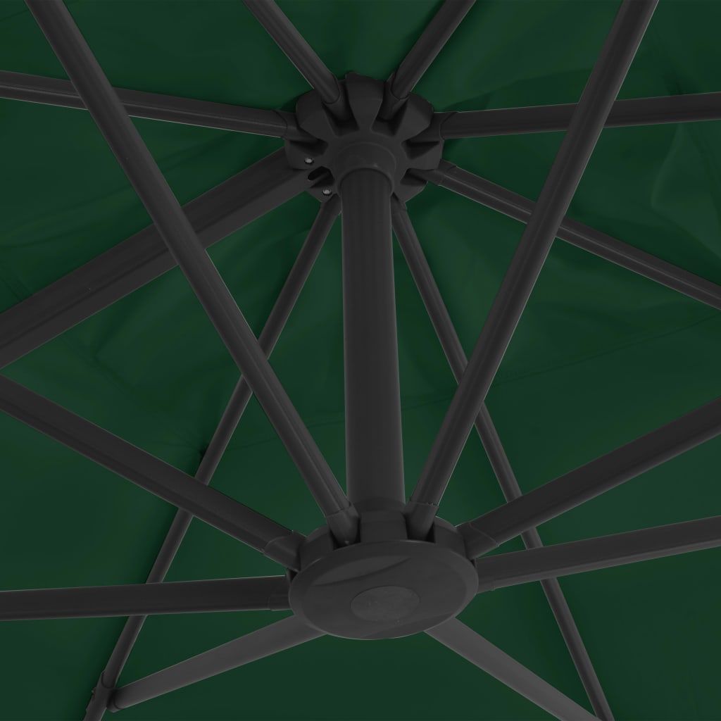 vidaXL Parasol ogrodowy z przenośną podstawą, zielony
