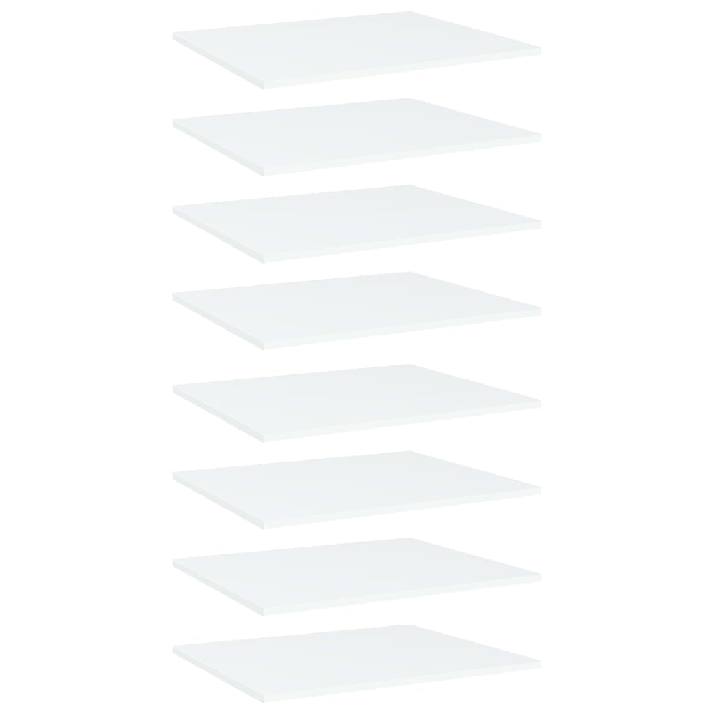vidaXL Półki na książki, 8 szt., białe, 60x50x1,5 cm, płyta wiórowa