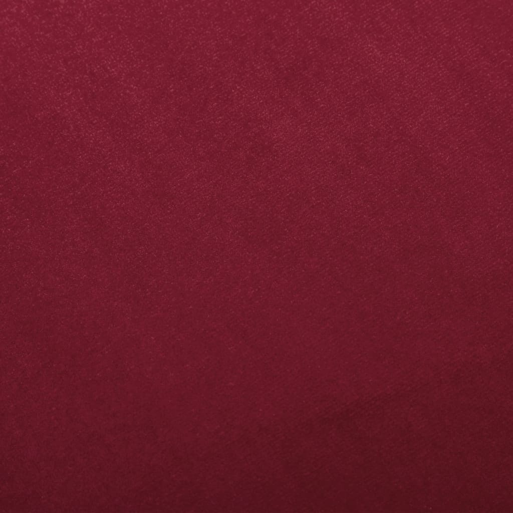 vidaXL Fotel bujany, winna czerwień, tapicerowany aksamitem