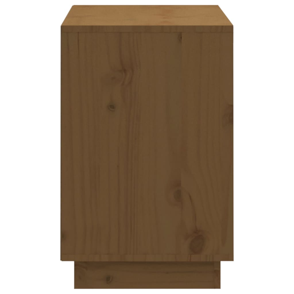 vidaXL Szafka na buty, miodowy brąz, 110x34x52 cm, lite drewno sosnowe