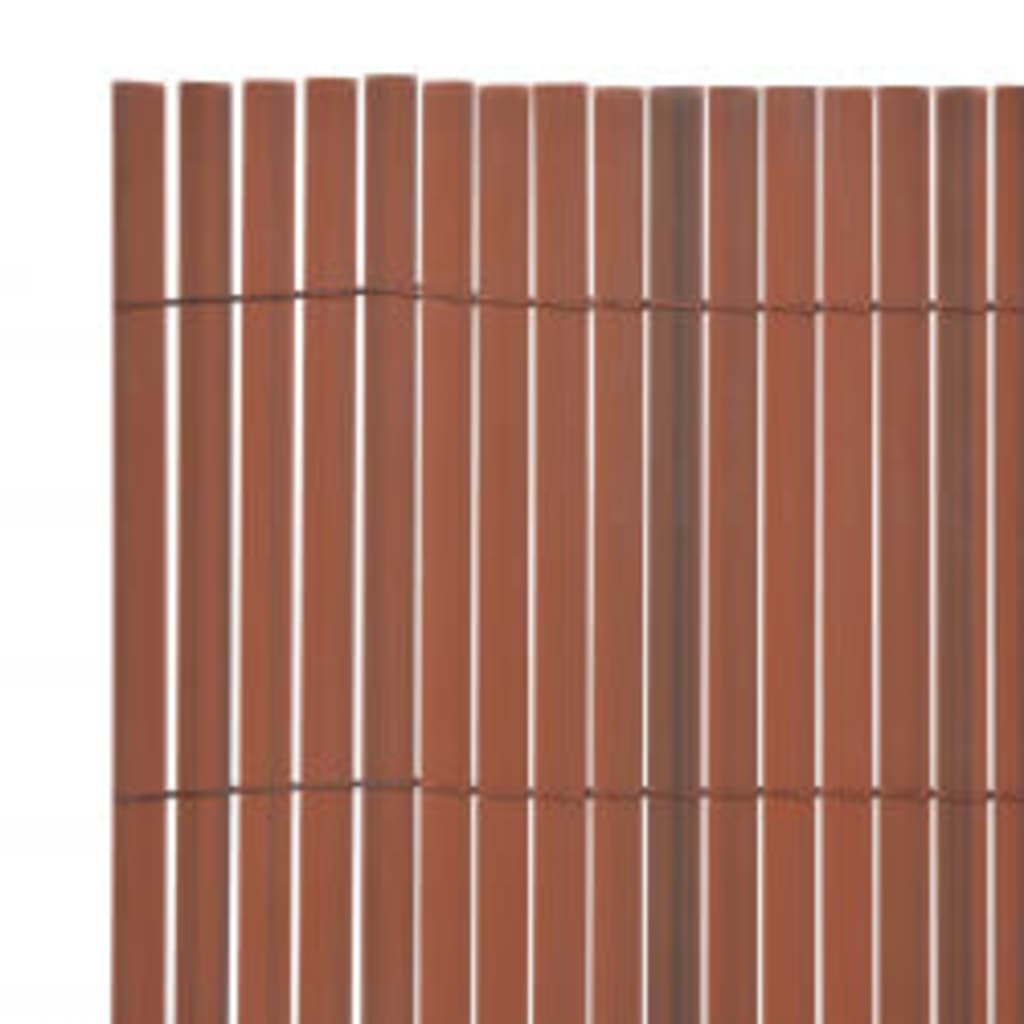 vidaXL Ogrodzenie dwustronne, 110 x 300 cm, brązowe