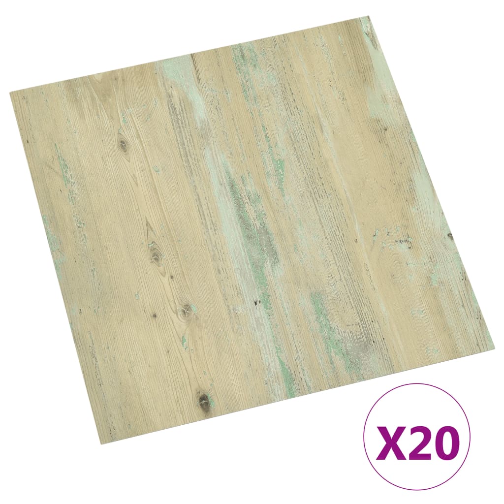 vidaXL Samoprzylepne panele podłogowe, 20 szt., PVC, 1,86 m², brązowe