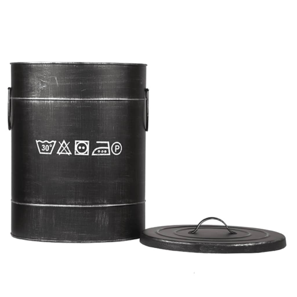 LABEL51 Pojemnik na pranie, 32x32x43 cm, M, antyczna czerń