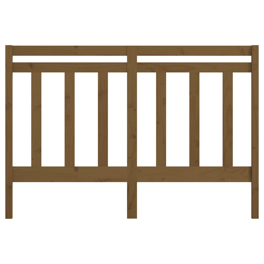 vidaXL Wezgłowie łóżka, brązowe, 156x4x100 cm, lite drewno sosnowe