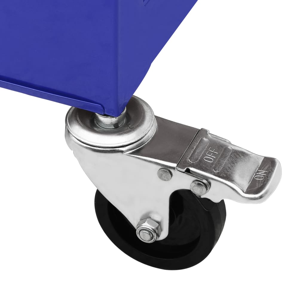 vidaXL Wózek narzędziowy z 4 szufladami, stalowy, niebieski