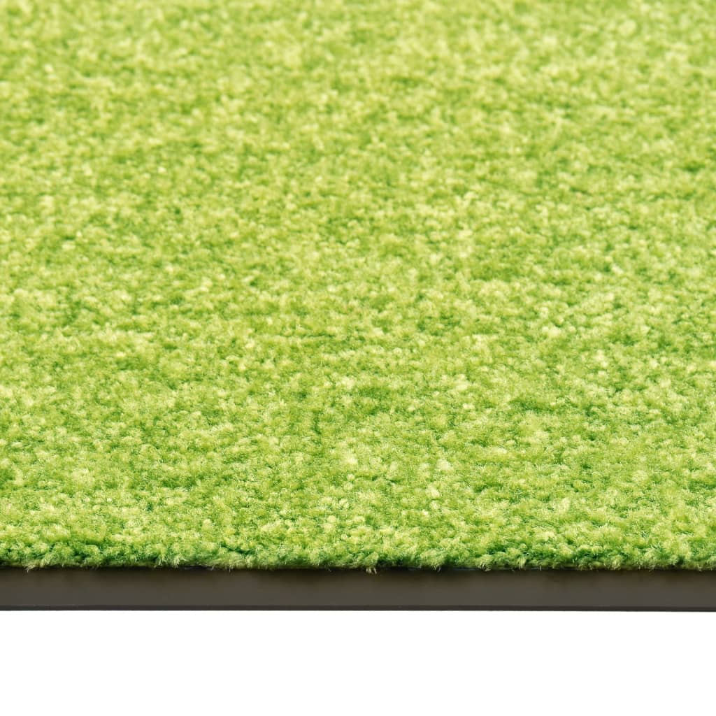 vidaXL Wycieraczka z możliwością prania, zielona, 90 x 120 cm