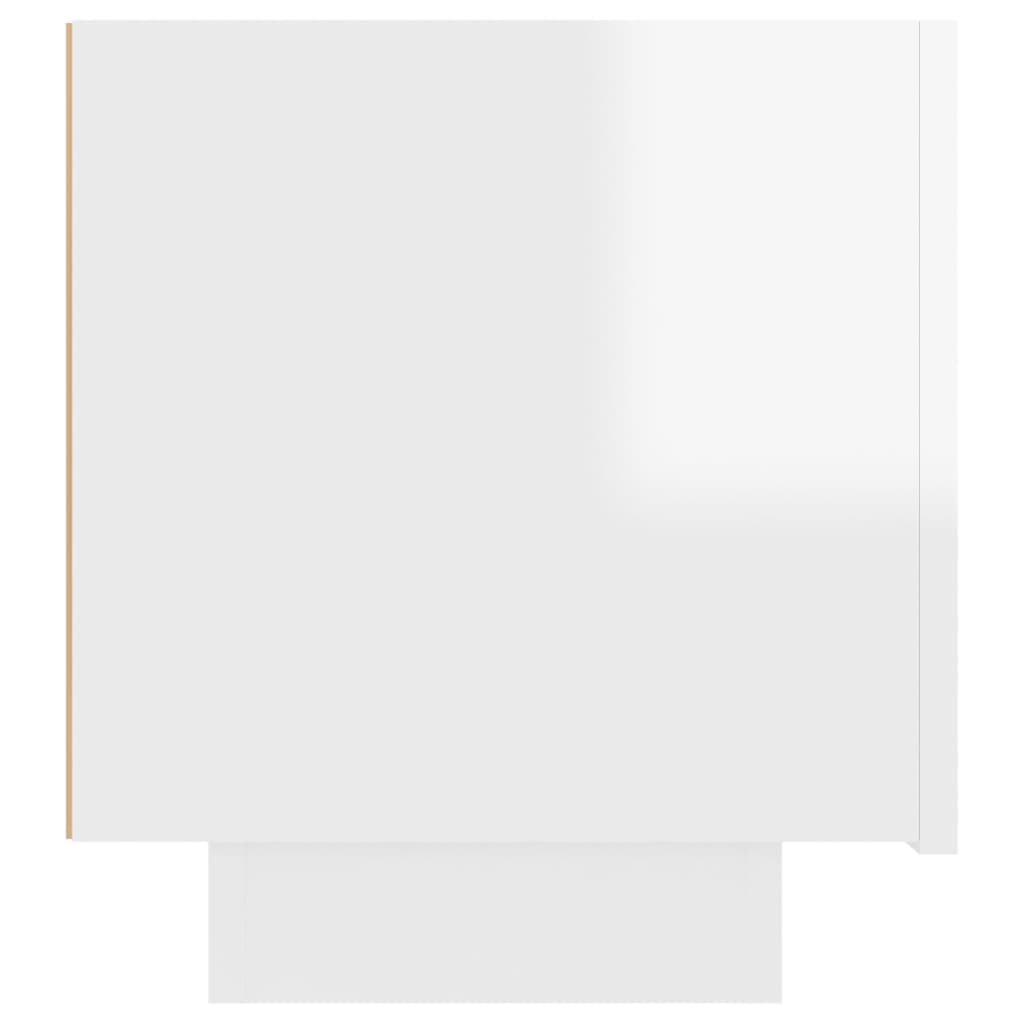 vidaXL Szafka nocna, wysoki połysk, biała, 100x35x40 cm, płyta wiórowa