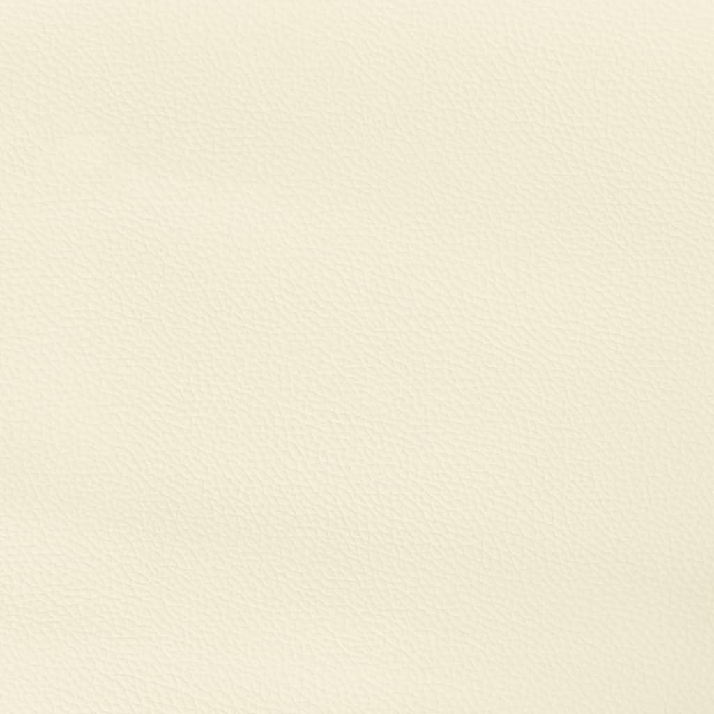 vidaXL Zagłówek uszak, kremowy, 93x23x118/128 cm, sztuczna skóra