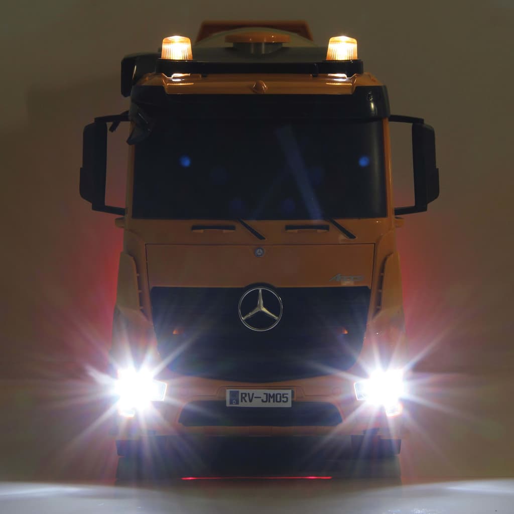 JAMARA Zdalnie sterowana betoniarka Mercedes-Benz Arocs, 1:20, żółta
