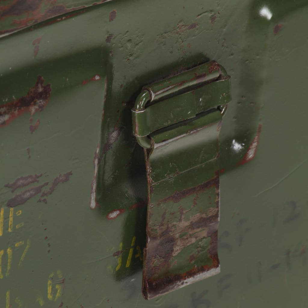 vidaXL Skrzynia w militarnym stylu, 68x24x66 cm, żelazo