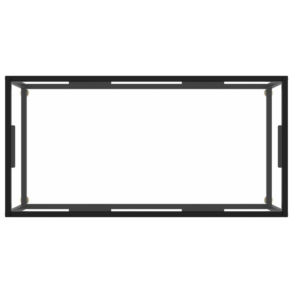 vidaXL Stolik kawowy, czarny, hartowane szkło, 100x50x35 cm
