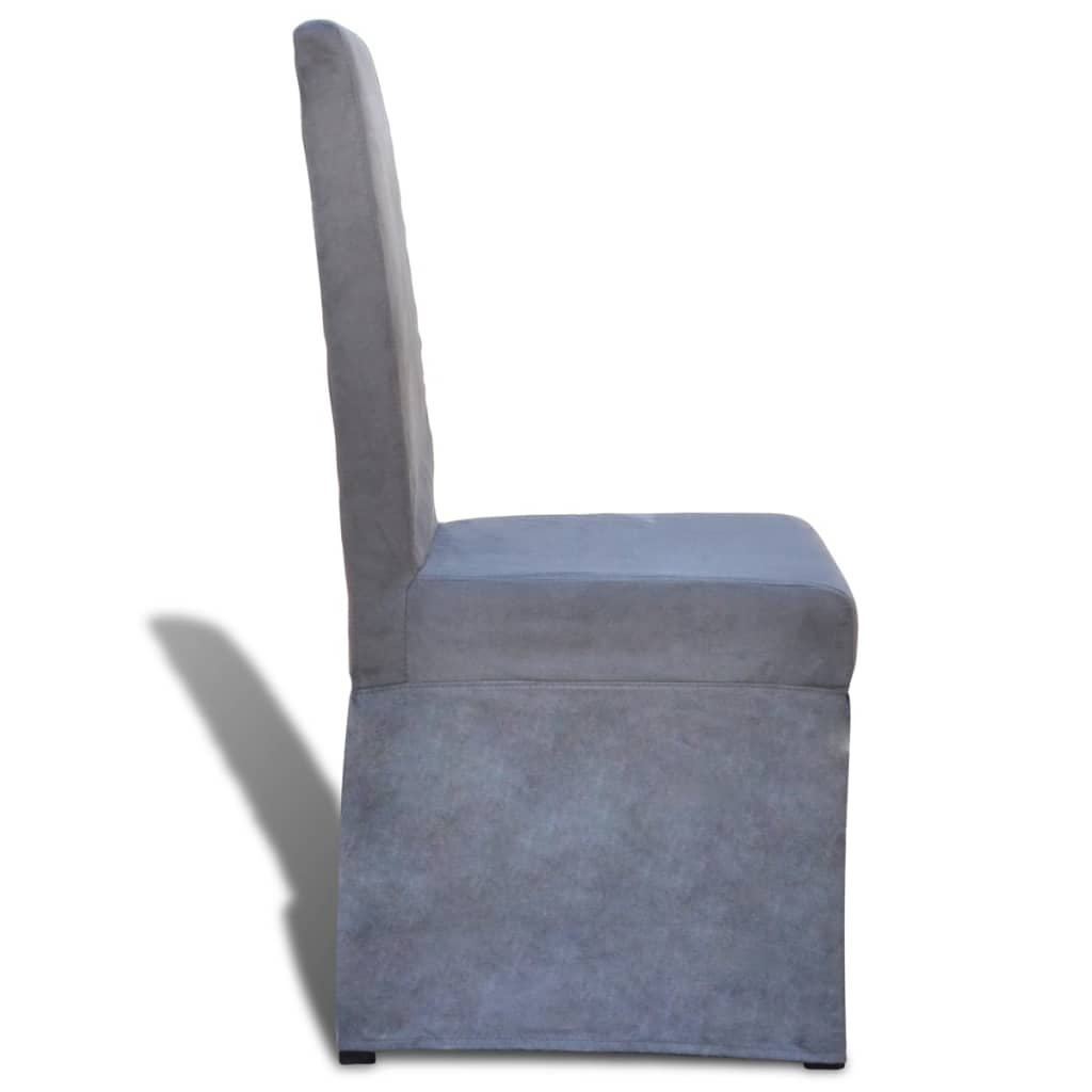vidaXL Krzesła stołowe, 6 szt., ciemnoszare, tkanina