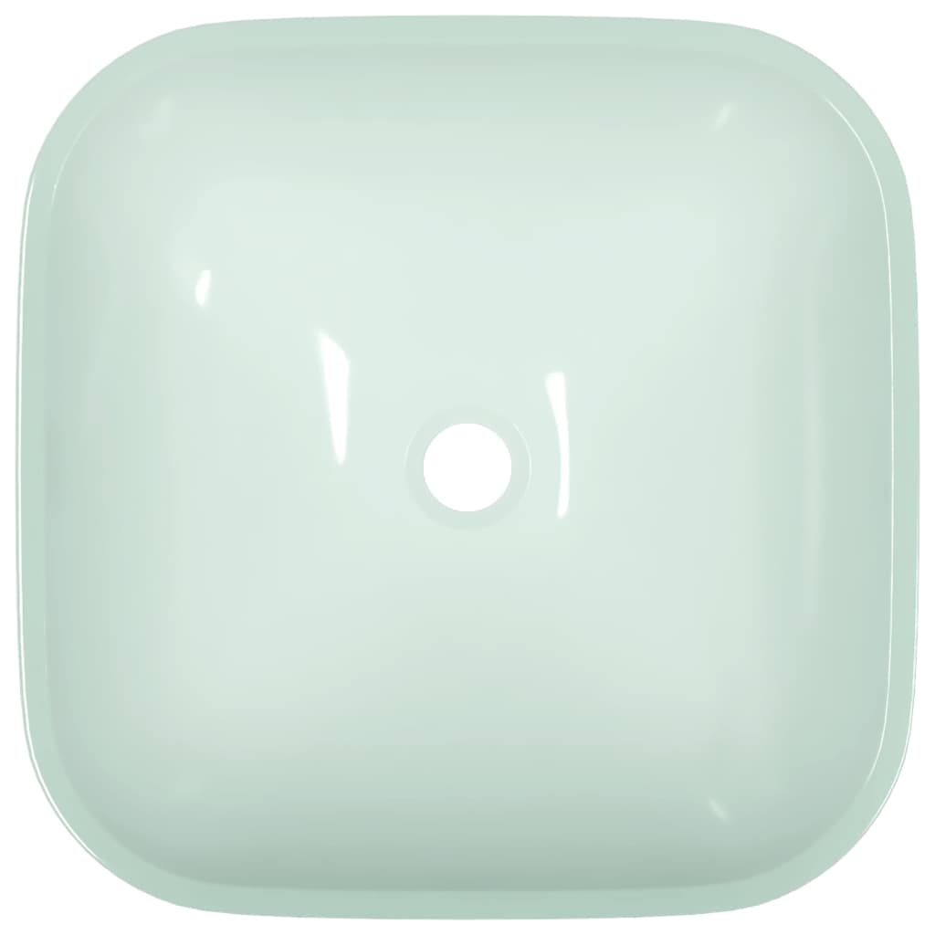 vidaXL Umywalka ze szkła, 42x42x14 cm, biała