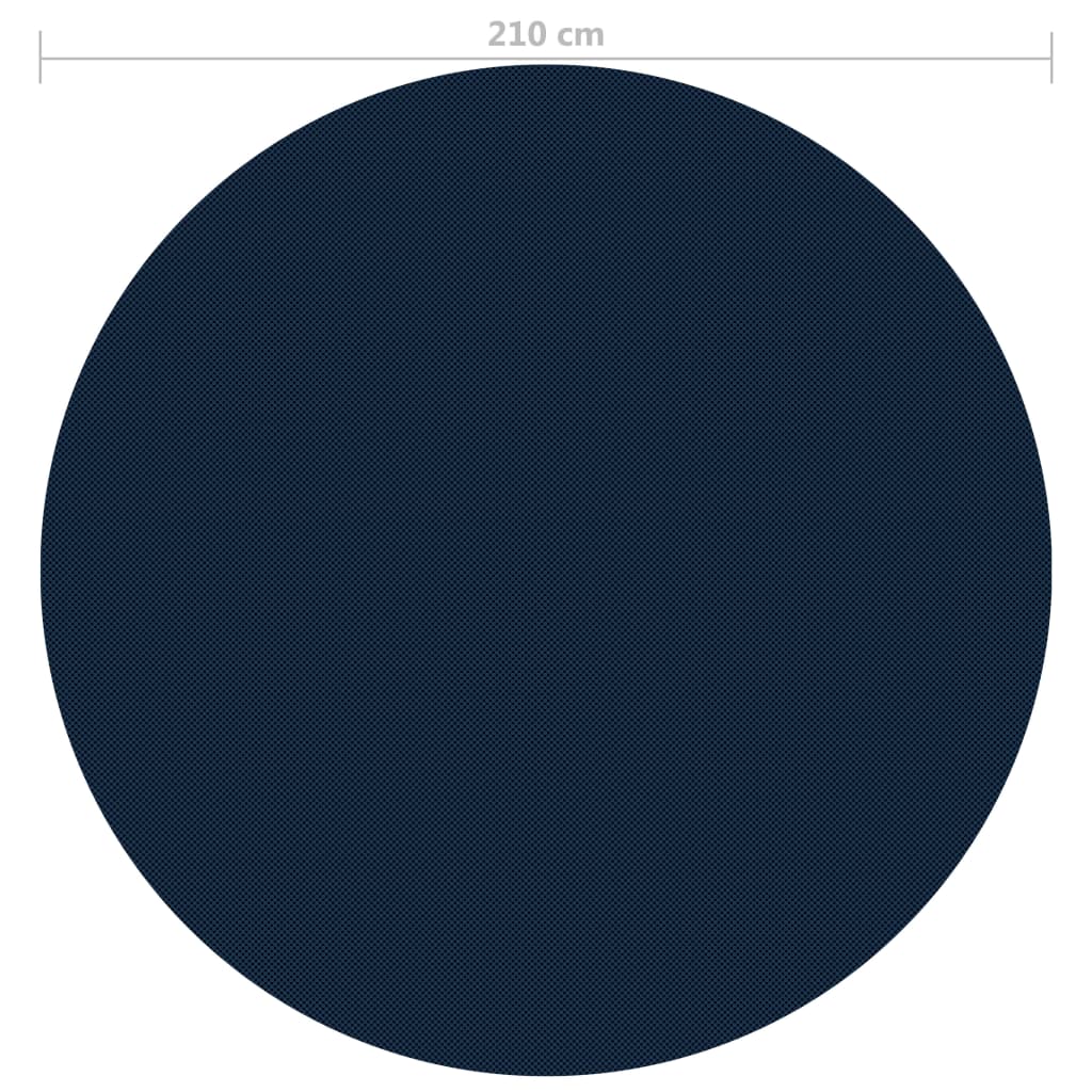 vidaXL Pływająca folia solarna z PE na basen, 210 cm, czarno-niebieska