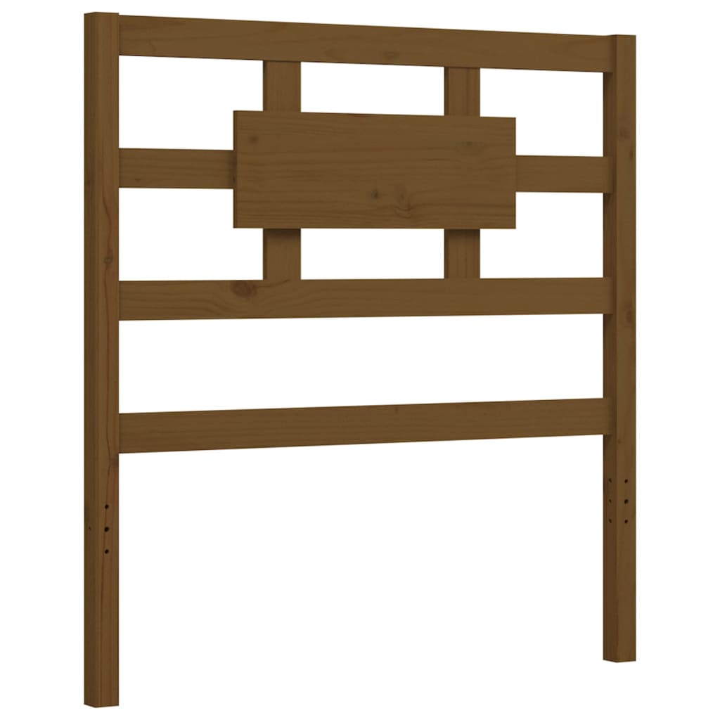 vidaXL Rama łóżka z wezgłowiem, miodowa, 100x200 cm, lite drewno