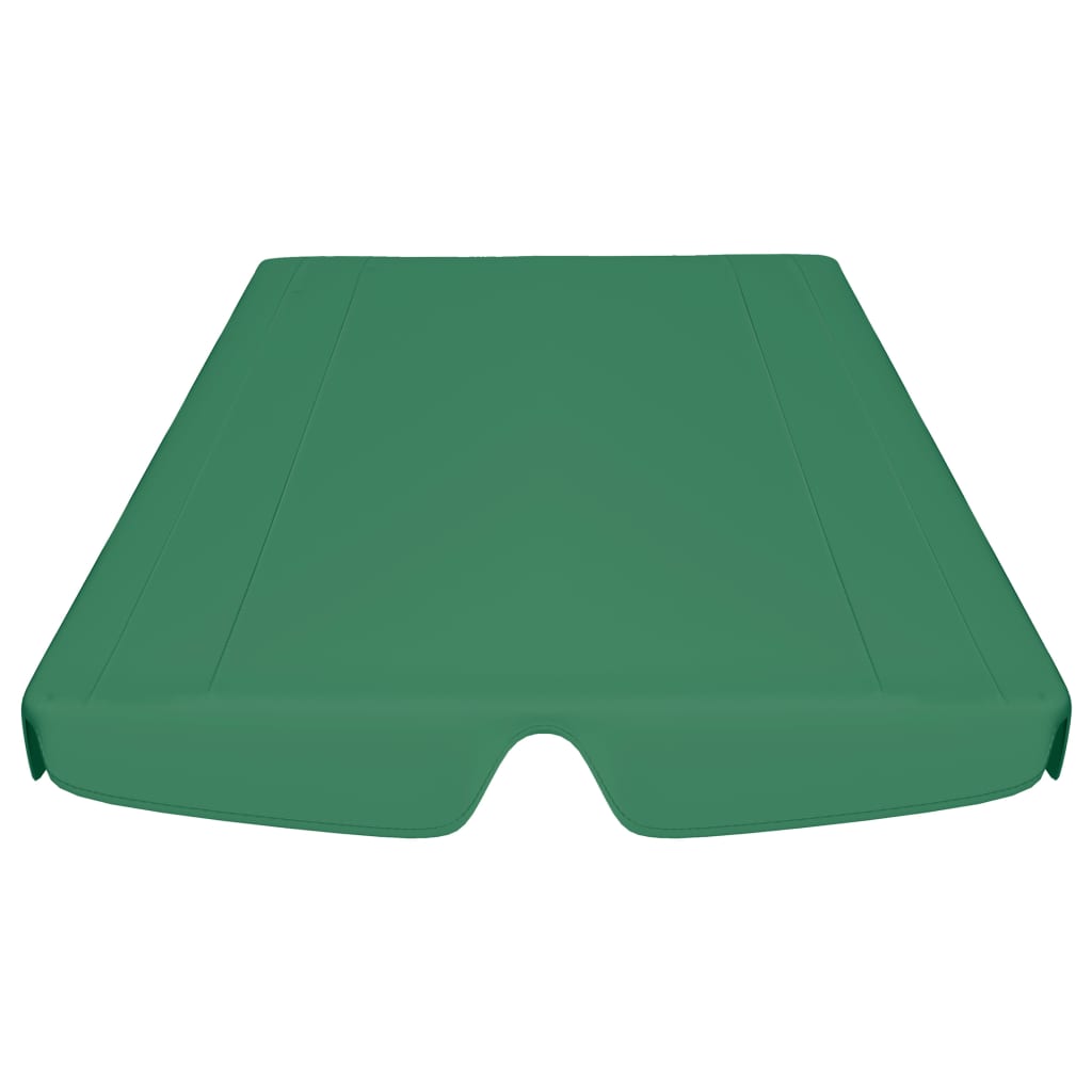 vidaXL Zadaszenie do huśtawki ogrodowej, zielone, 150/130x105/70 cm