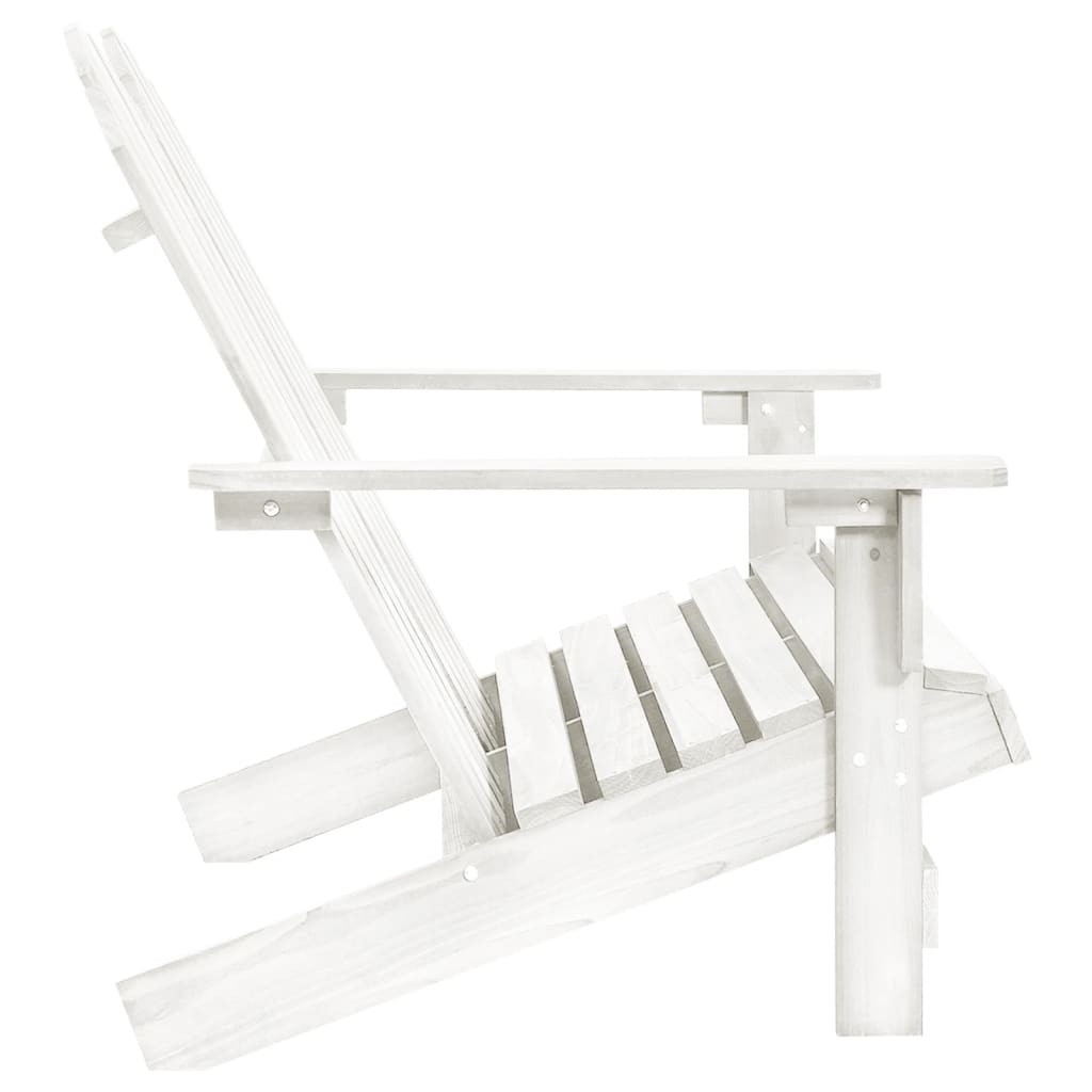 vidaXL 2-osobowe krzesło ogrodowe Adirondack, jodłowe, białe