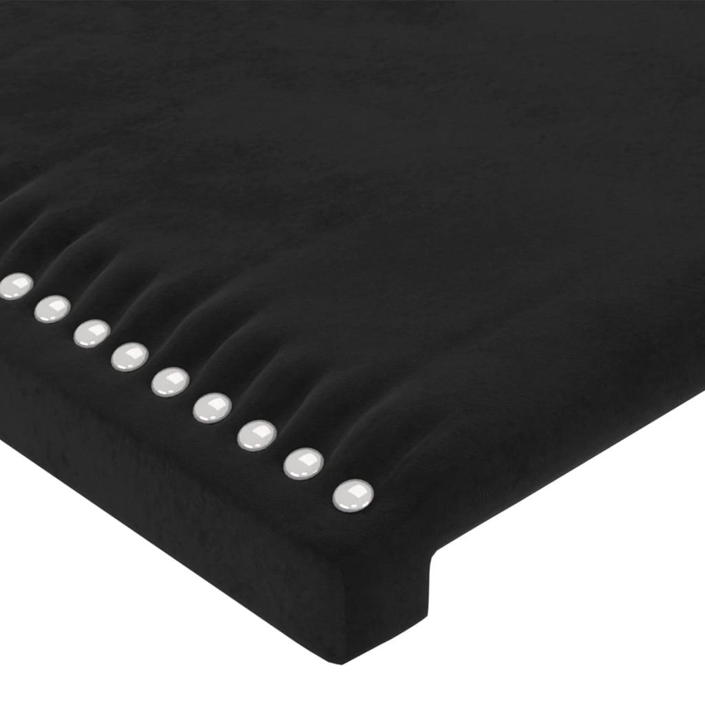 vidaXL Zagłówek do łóżka, czarny, 90x5x78/88 cm, aksamit