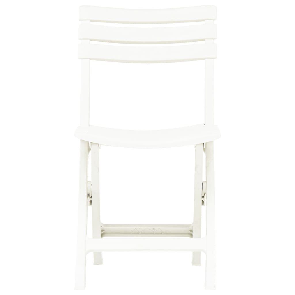 vidaXL Składane krzesła ogrodowe, 2 szt., plastikowe, białe
