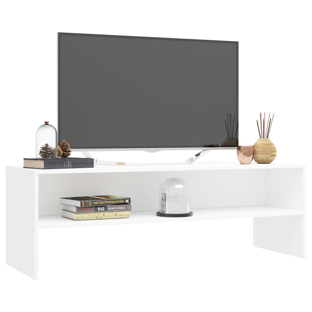 vidaXL Szafka pod TV, biała, 120x40x40 cm, materiał drewnopochodny