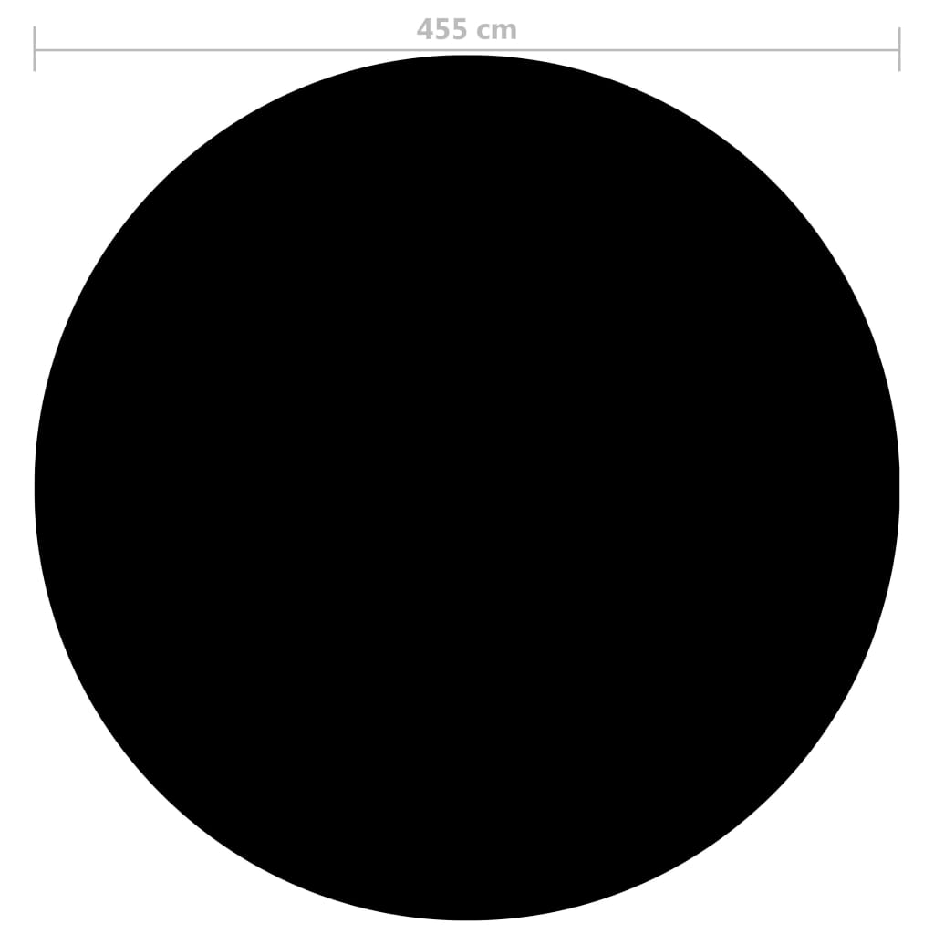 vidaXL Pokrywa na basen, czarna, 455 cm, PE