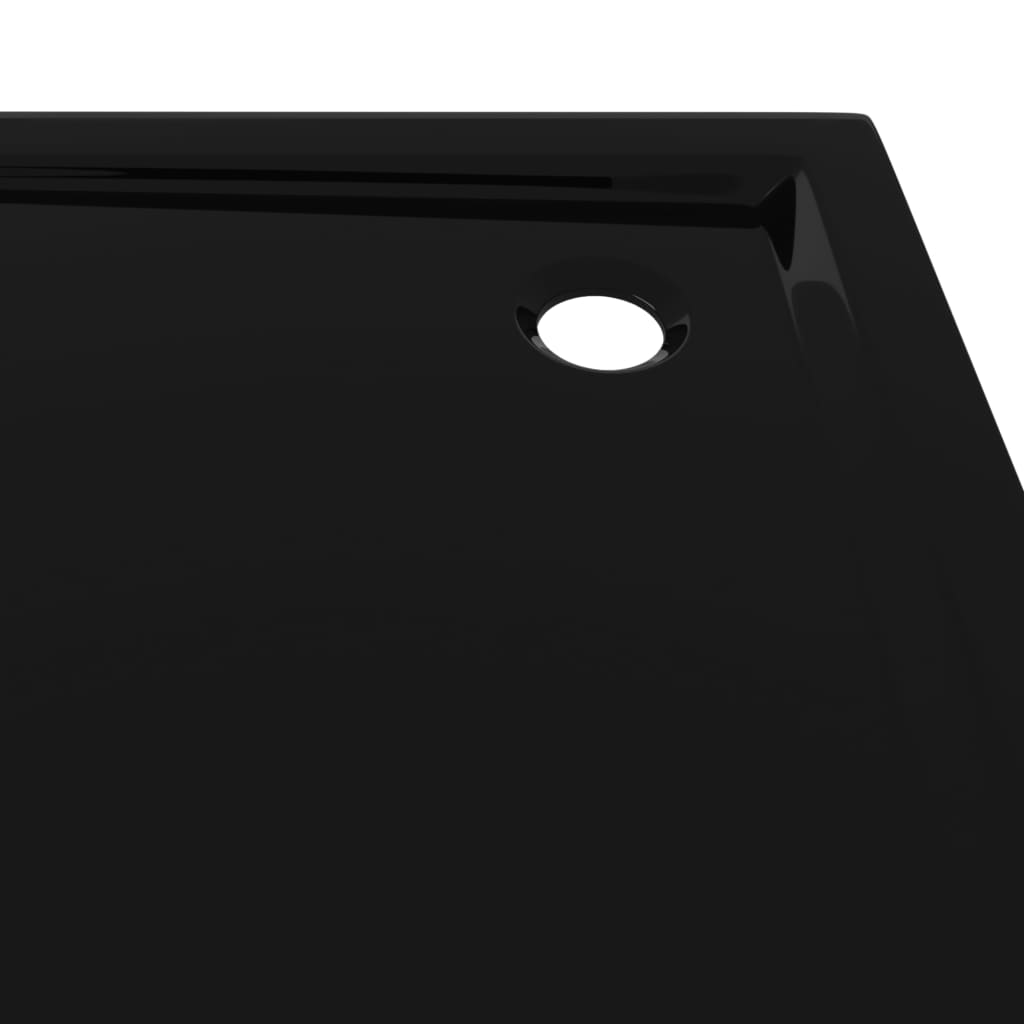 vidaXL Kwadratowy brodzik prysznicowy, ABS, czarny, 90 x 90 cm
