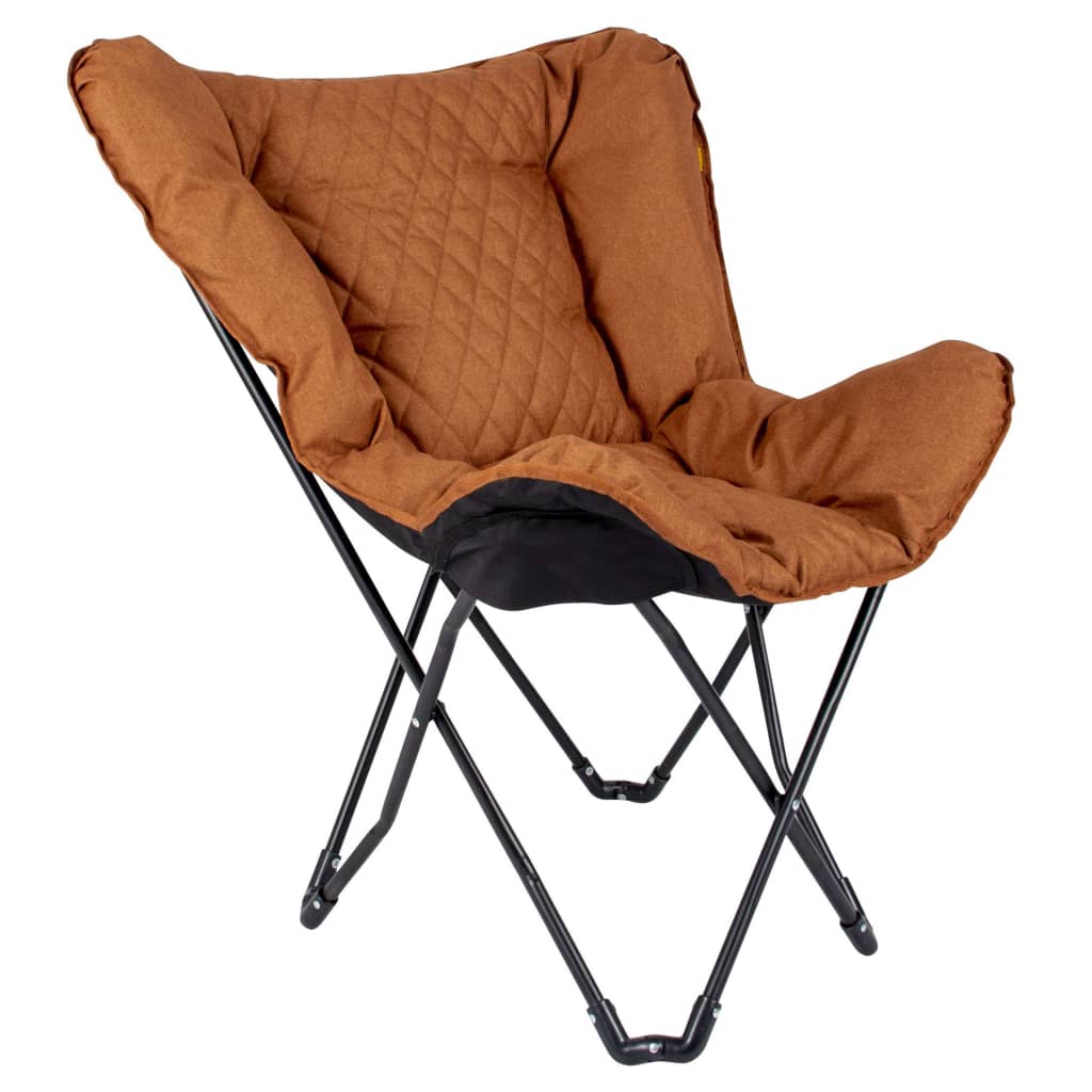 Bo-Camp Składane krzesło turystyczne Himrod typu motyl, kolor gliny