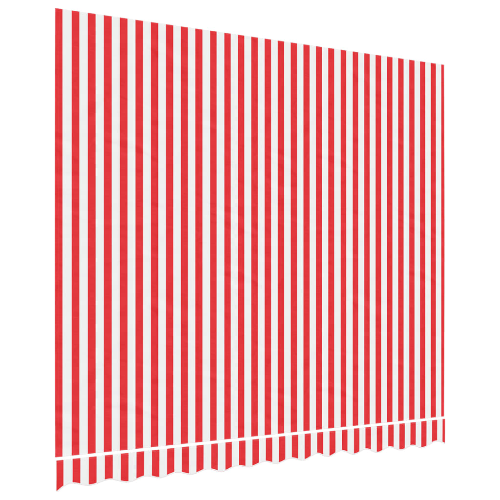 vidaXL Zapasowa tkanina na markizę, czerwono-biała, 3x2,5 m