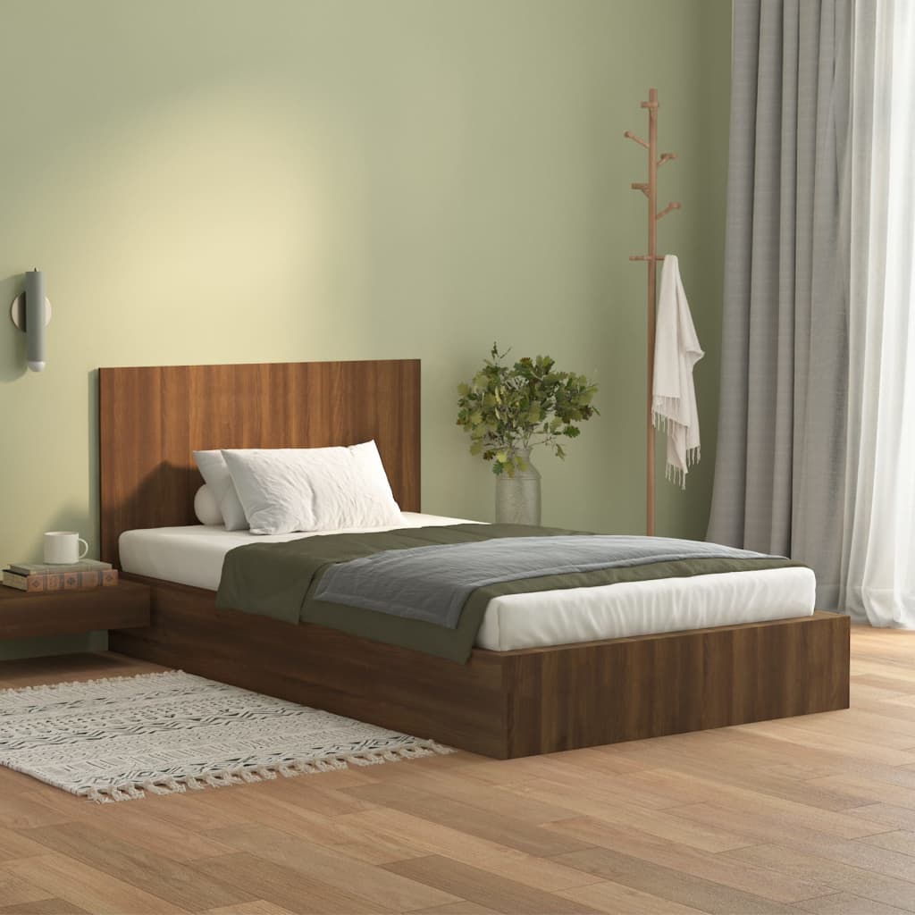 vidaXL Wezgłowie łóżka, brązowy dąb, 120x1,5x80 cm