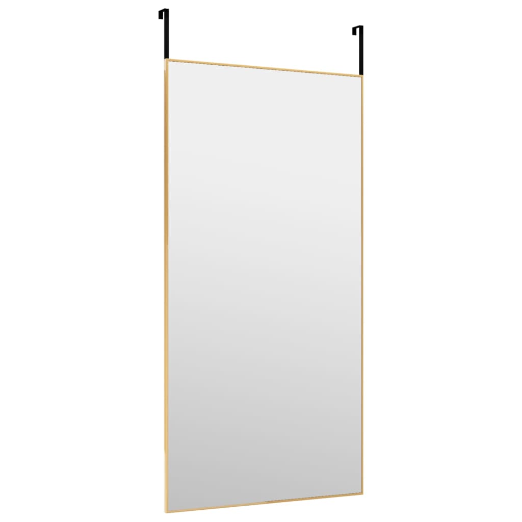 vidaXL Lustro na drzwi, złote, 50x100 cm, szkło i aluminium