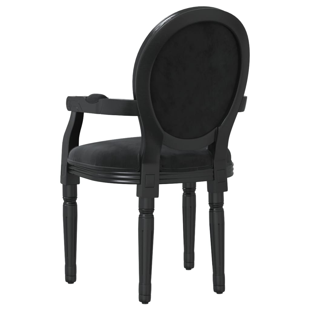 vidaXL Krzesło stołowe, czarne, 54x56x96,5 cm, obite aksamitem
