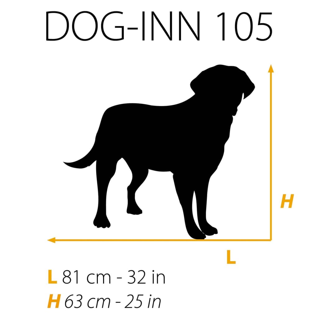 Ferplast Klatka dla psa Dog-Inn 105, 108,5x72,7x76,8 cm, szara