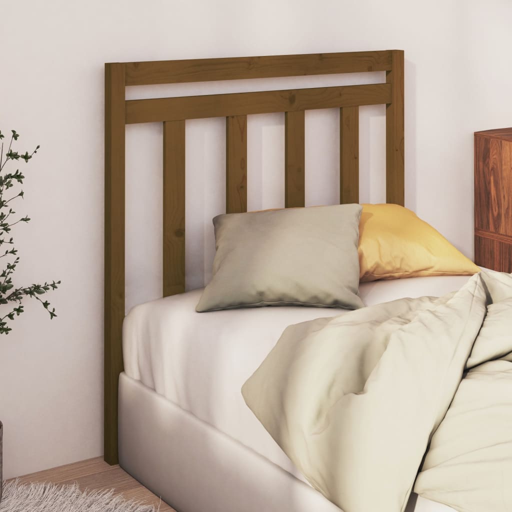 vidaXL Wezgłowie łóżka, miodowy brąz, 95x4x100 cm, drewno sosnowe