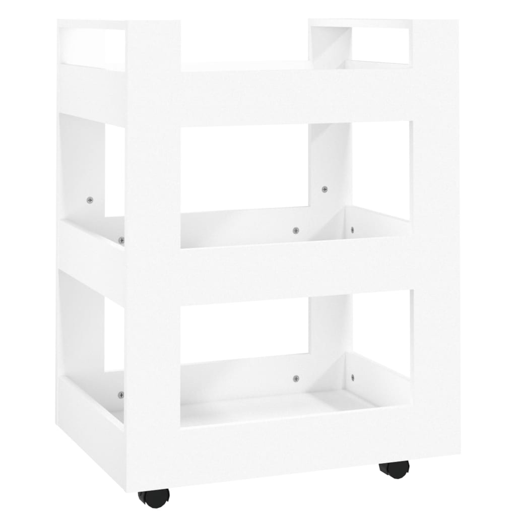vidaXL Wózek kuchenny, biały, 60x45x80 cm, materiał drewnopochodny