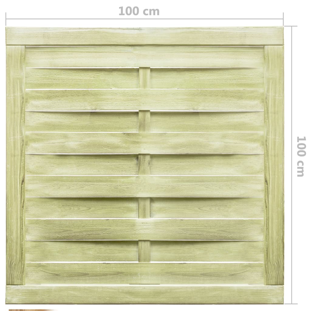 vidaXL Furtka ogrodowa, impregnowana sosna, 100x100 cm, zielona
