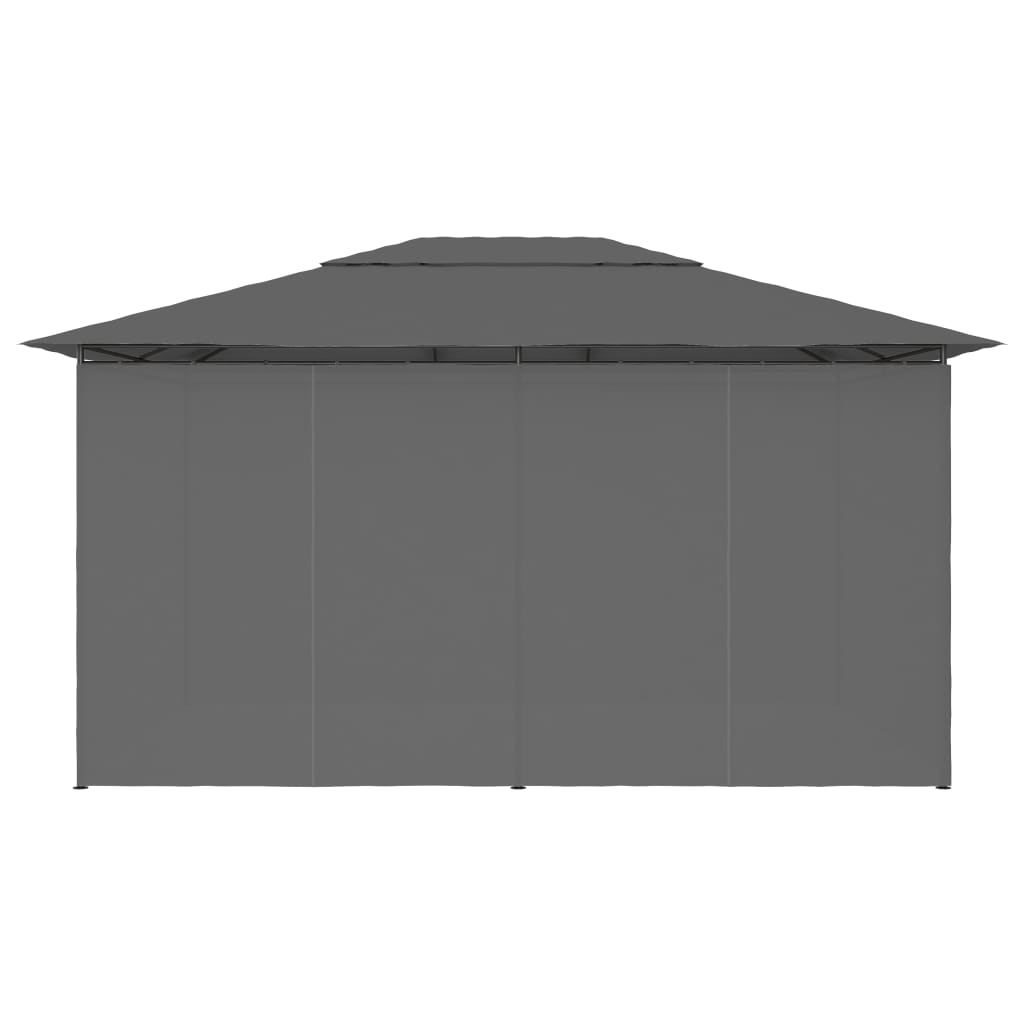vidaXL Namiot ogrodowy z zasłonami, 4 x 3 m, antracytowy