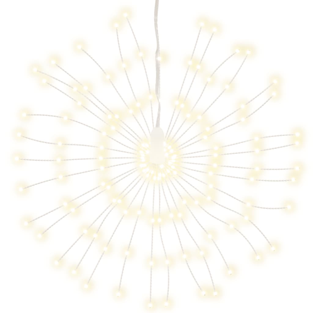vidaXL Ozdoby świąteczne, 140 lampek LED, 2 szt., ciepła biel, 17 cm