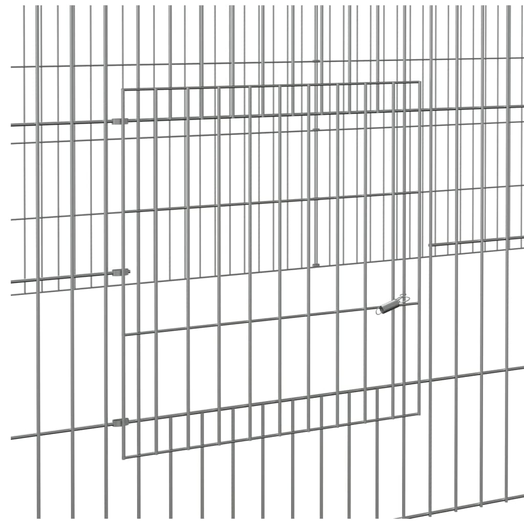 vidaXL Klatka dla królika, 4 panele, 433x109x54 cm, żelazo