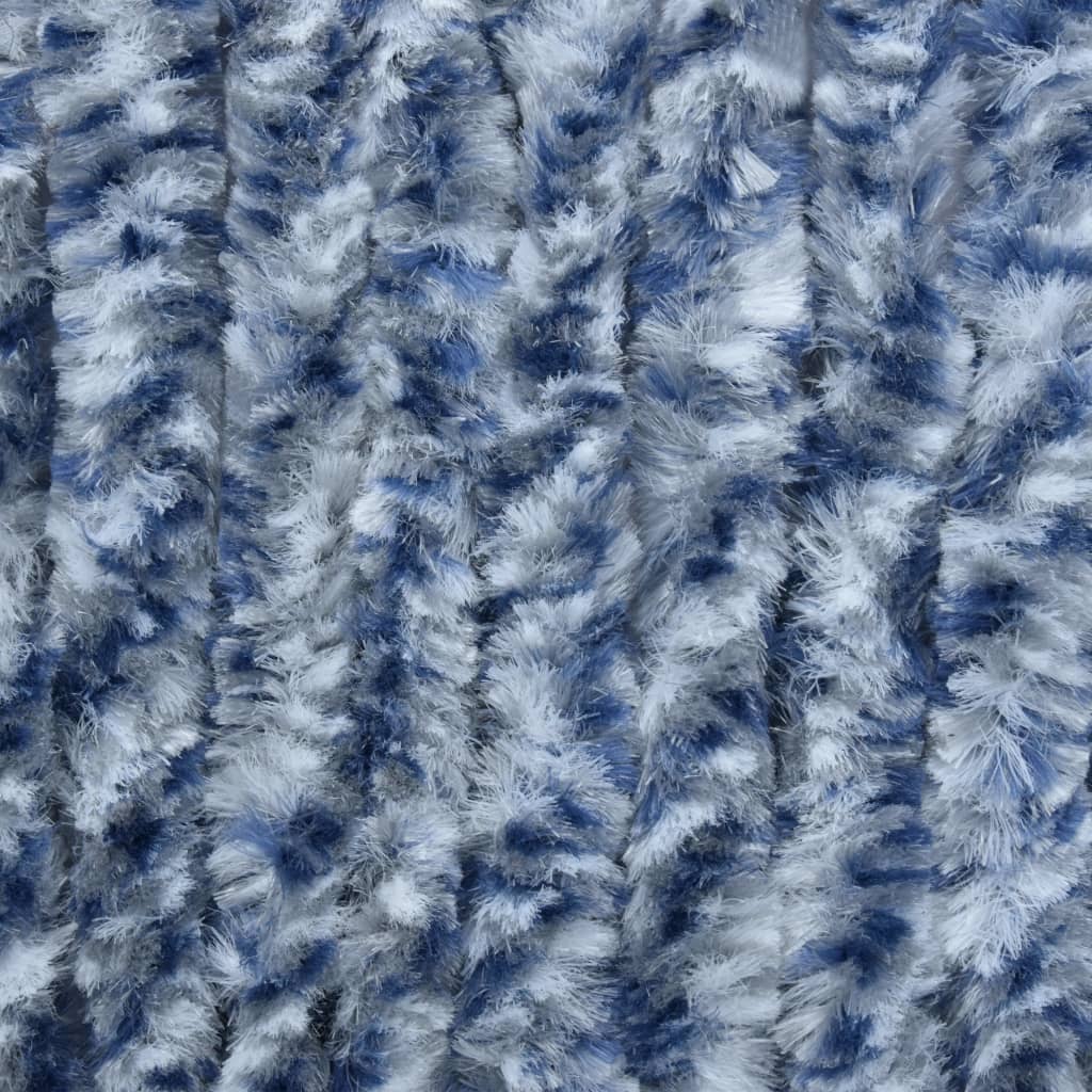 vidaXL Zasłona przeciwko owadom, niebiesko-biała, 120x220 cm, szenil