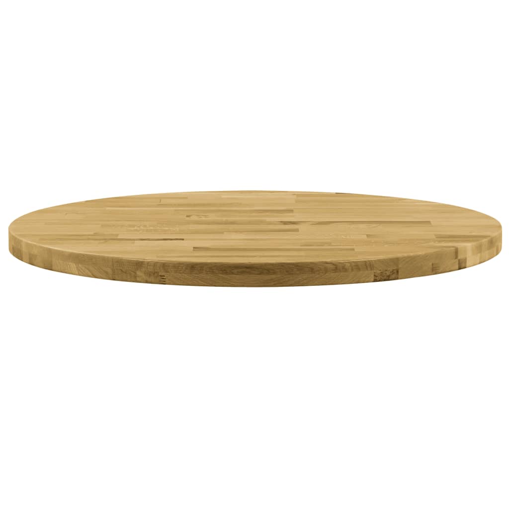vidaXL Okrągły blat do stolika z litego drewna dębowego, 44 mm, 600 mm