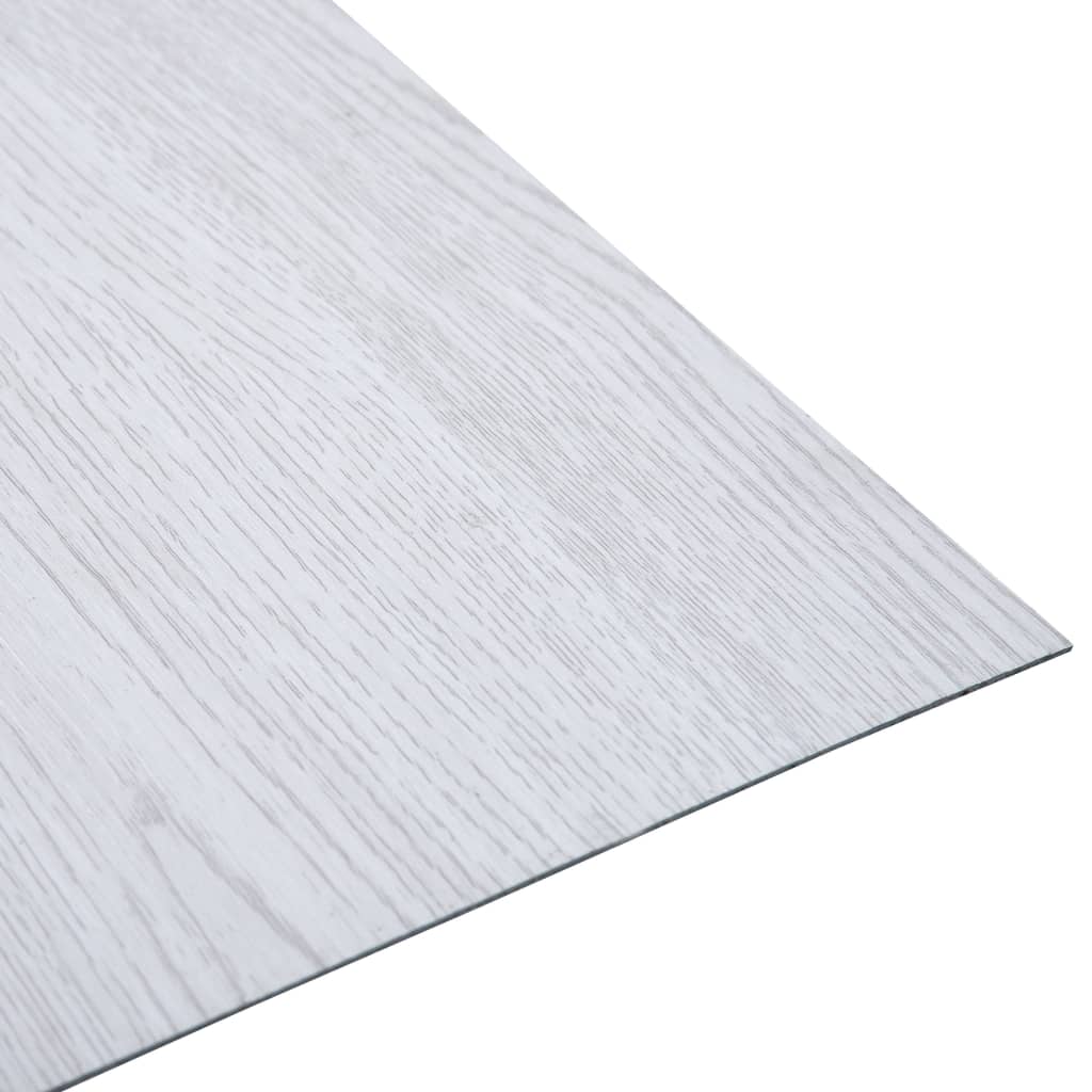 vidaXL Samoprzylepne panele podłogowe, 5,11 m², PVC, białe
