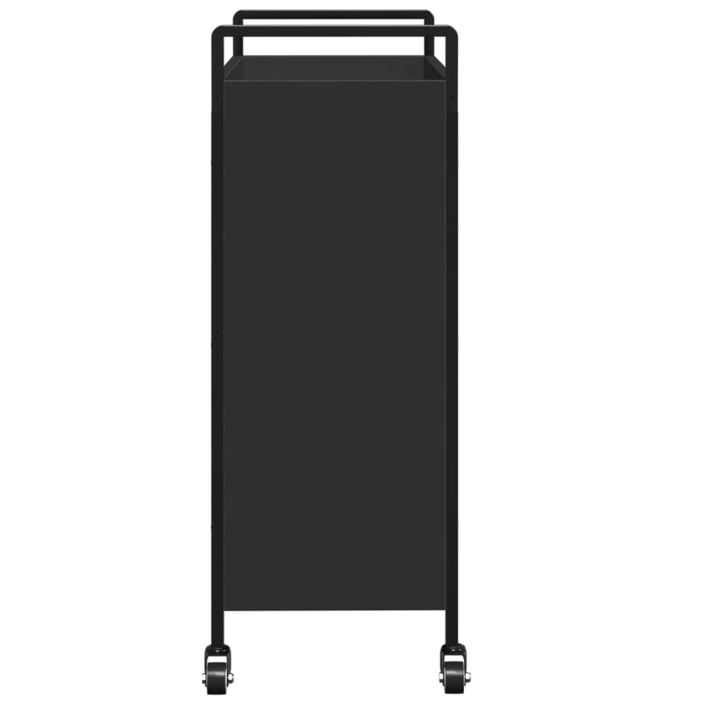 vidaXL Wózek kuchenny, czarny, 70x30x82 cm, materiał drewnopochodny