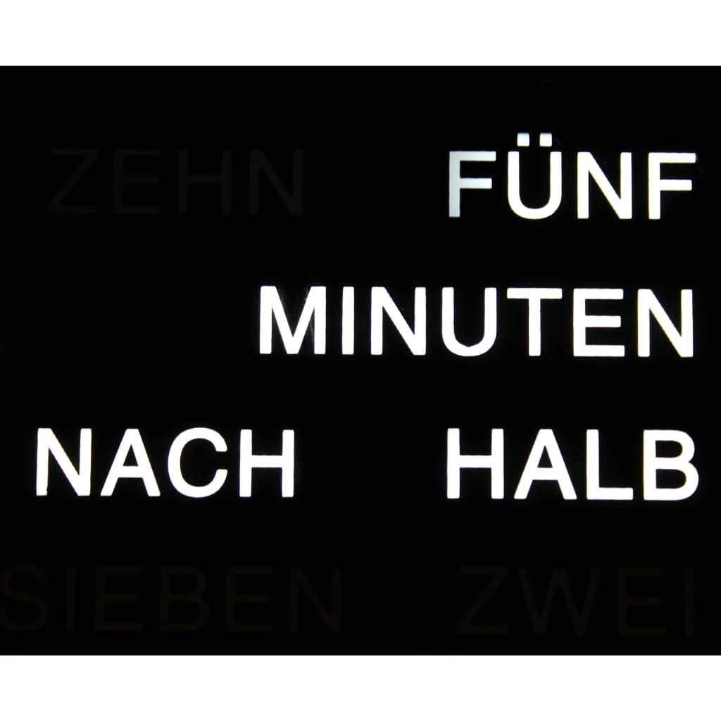 United Entertainment Zegar słowny LED, język niemiecki, 16,5x17 cm