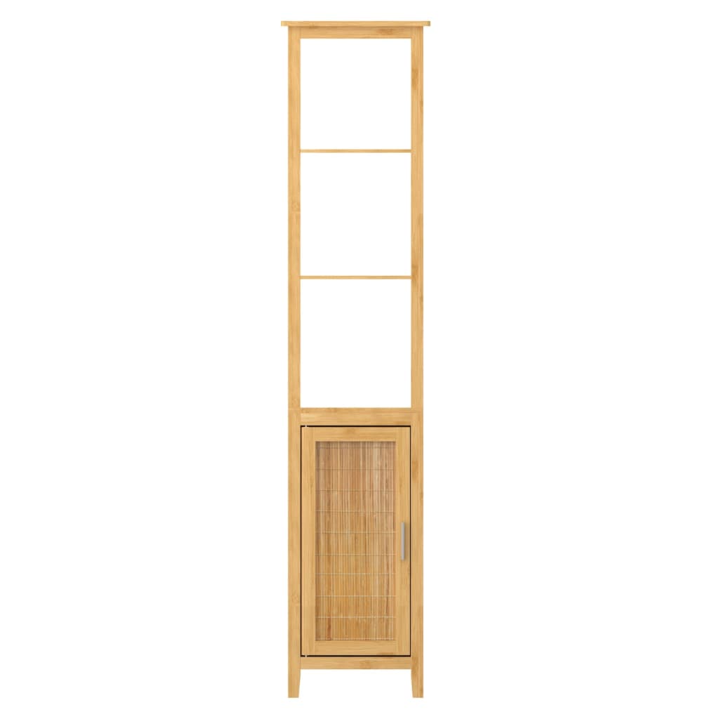 EISL Wysoka szafka z 3 półkami, bambusowa, 40x30x190 cm