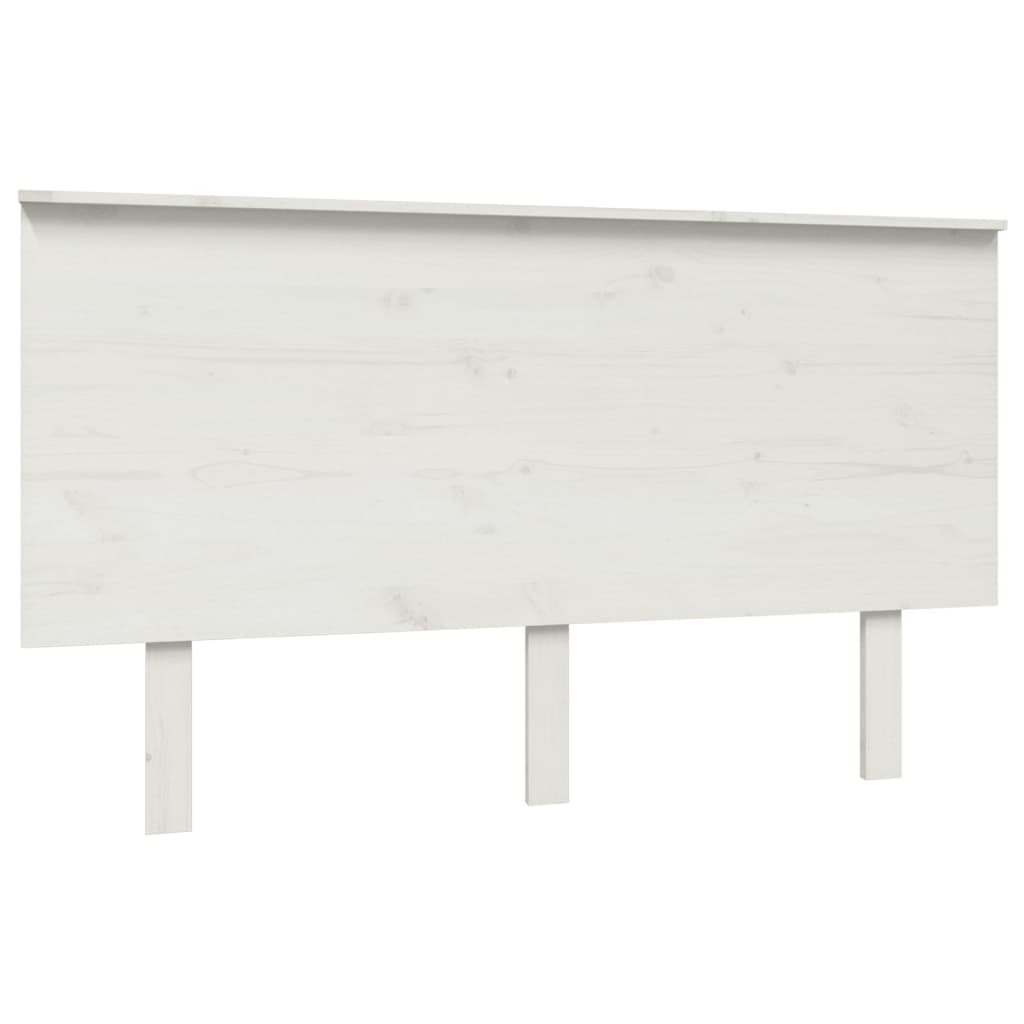 vidaXL Wezgłowie łóżka, białe, 184x6x82,5 cm, lite drewno sosnowe